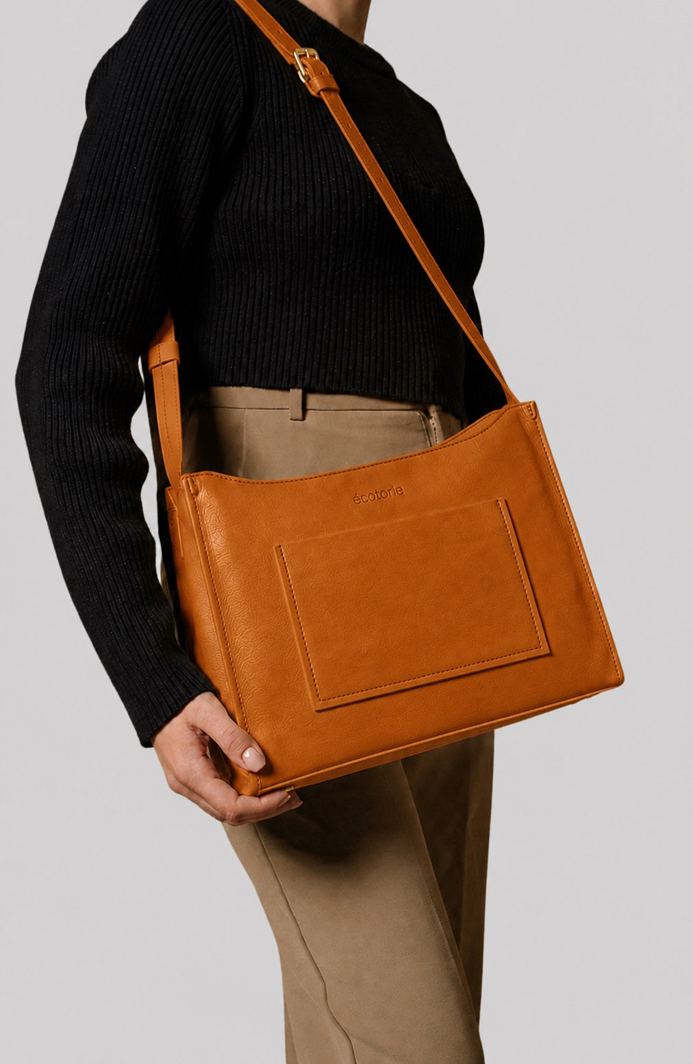 Ecotorie Brigitte Leather crossbody/Shoulder Bag-Caramel
