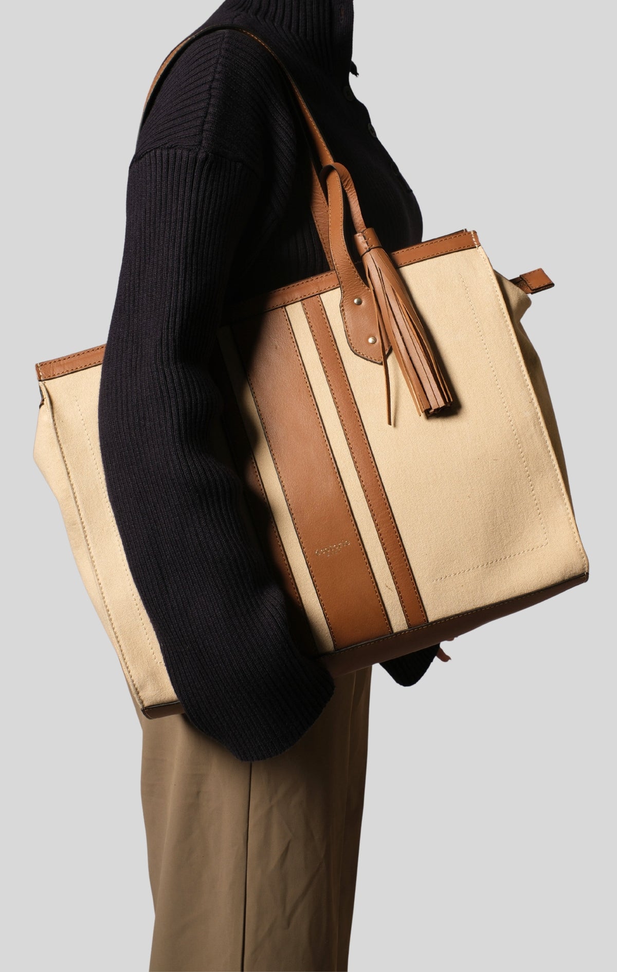 Ecotorie Springhill Canvas & Leather Tote Bag in Tan - image 4