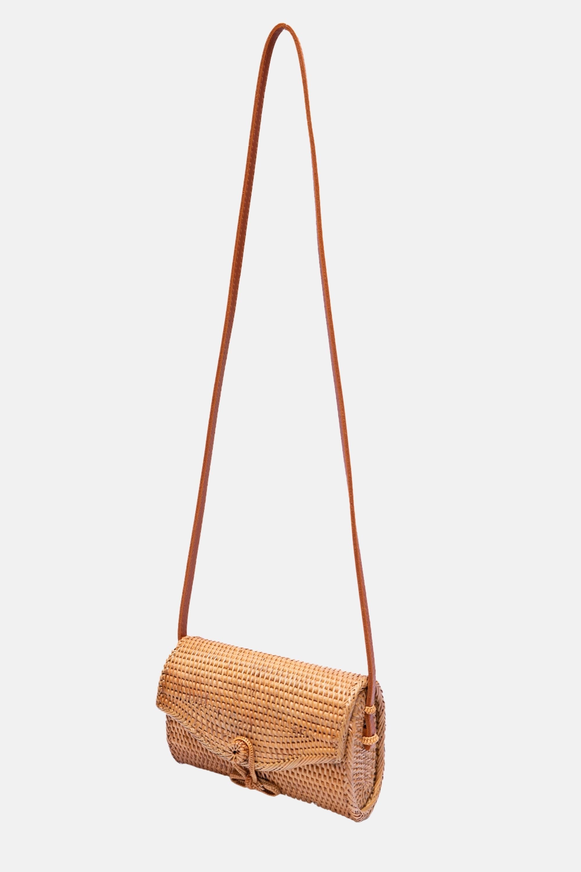 Lana Small Rattan Crossbody - Natural