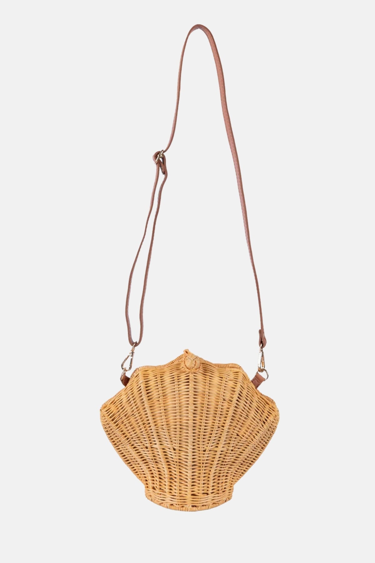 Shelly Gems Beaded Top Handle Satchel Rattan Crossbody Bag
