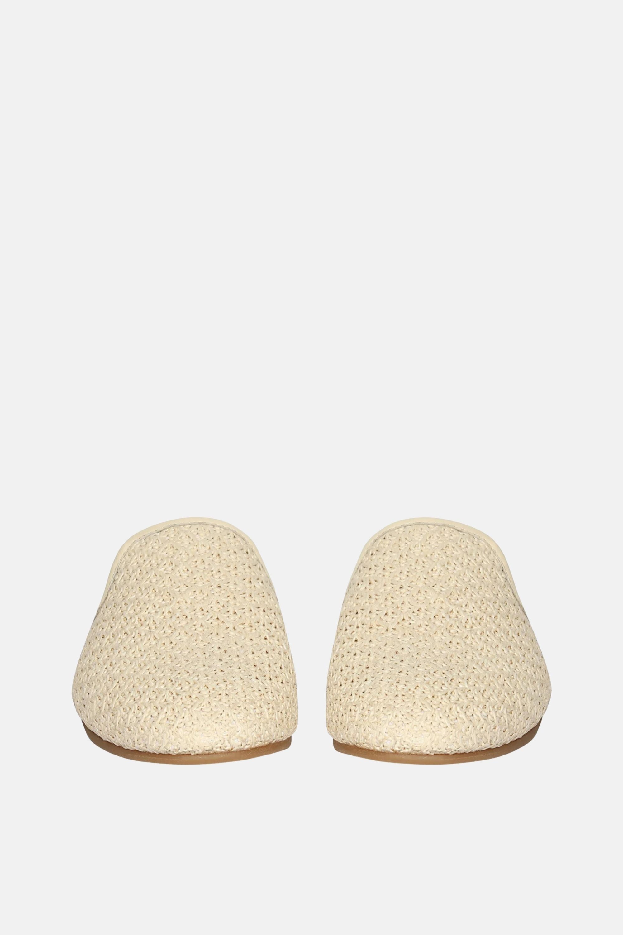 Jelavu - Andrea Raffia Mules - Bone