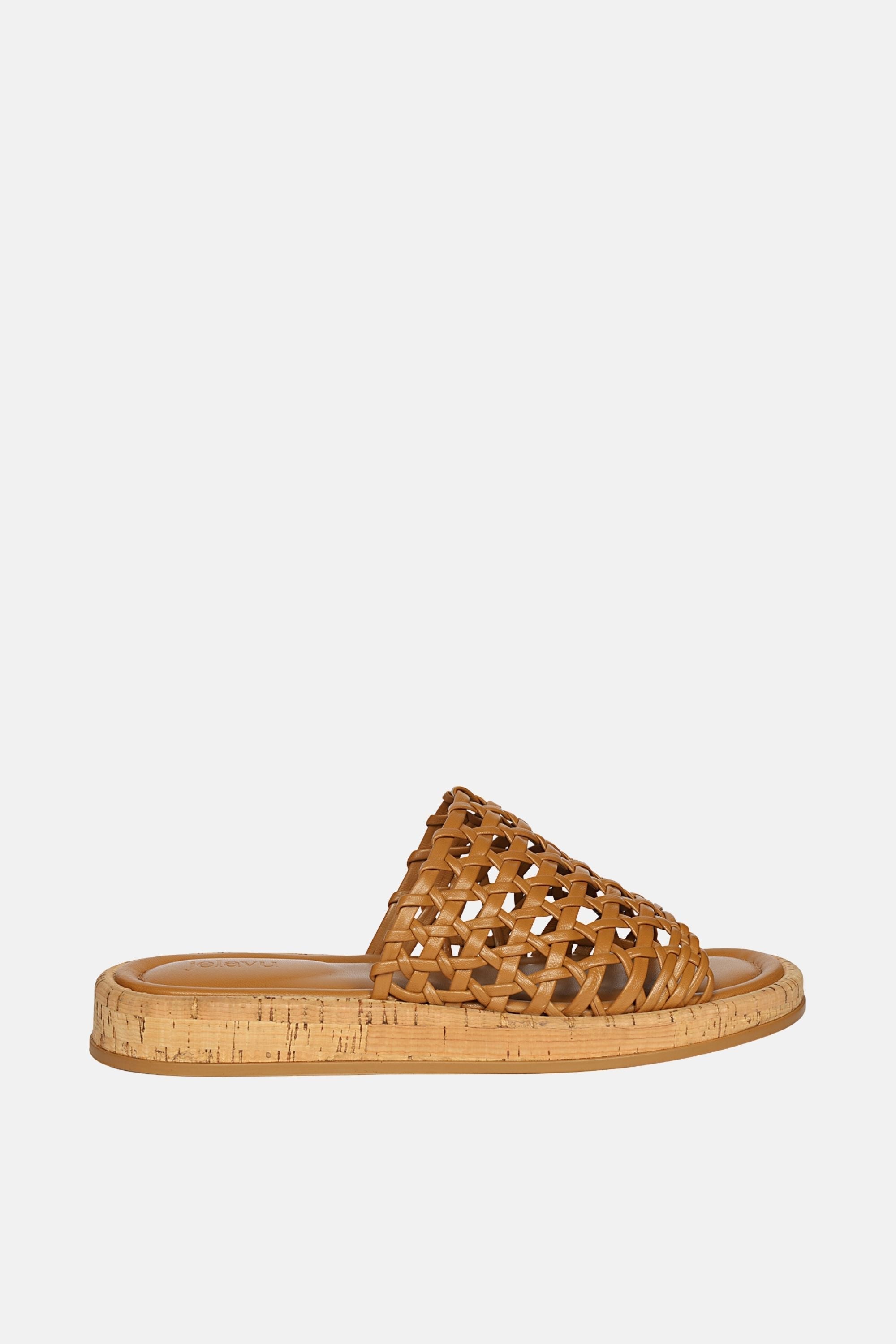 Jelavu -  Cloud Leather Woven Sandals -  Cognac Leather