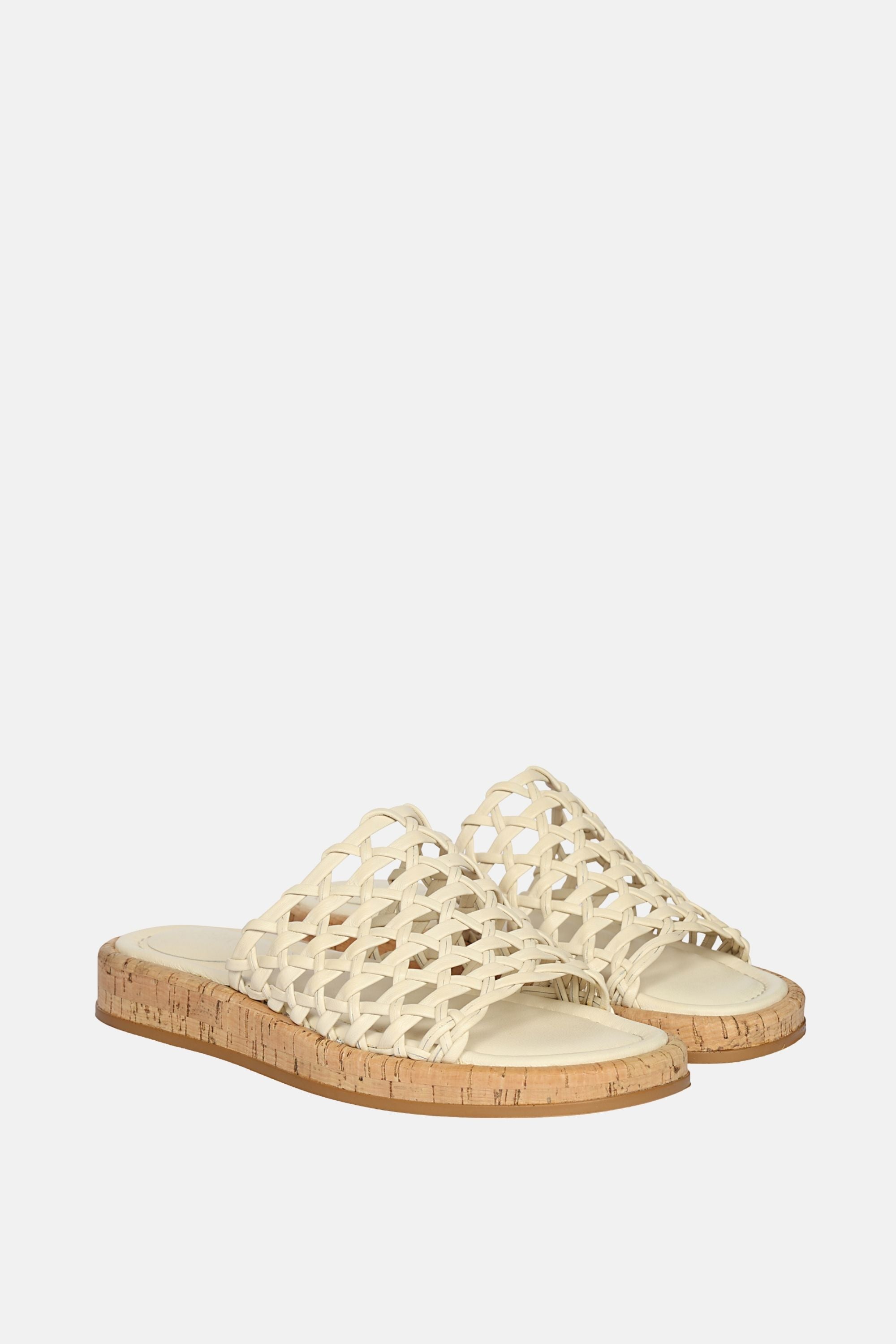 Jelavu -  Cloud Leather Woven Sandals -  Ivory Leather
