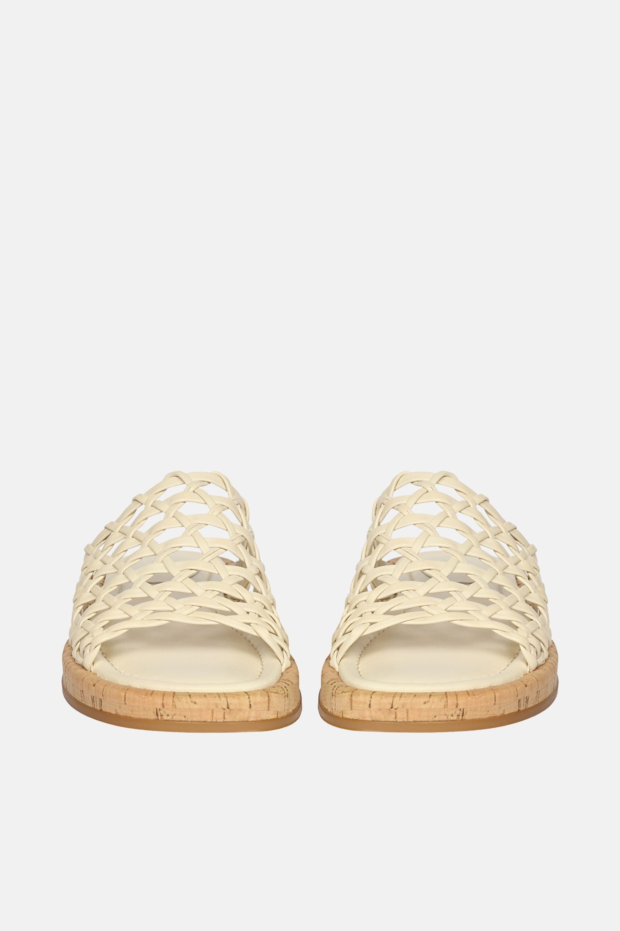 Jelavu -  Cloud Leather Woven Sandals -  Ivory Leather