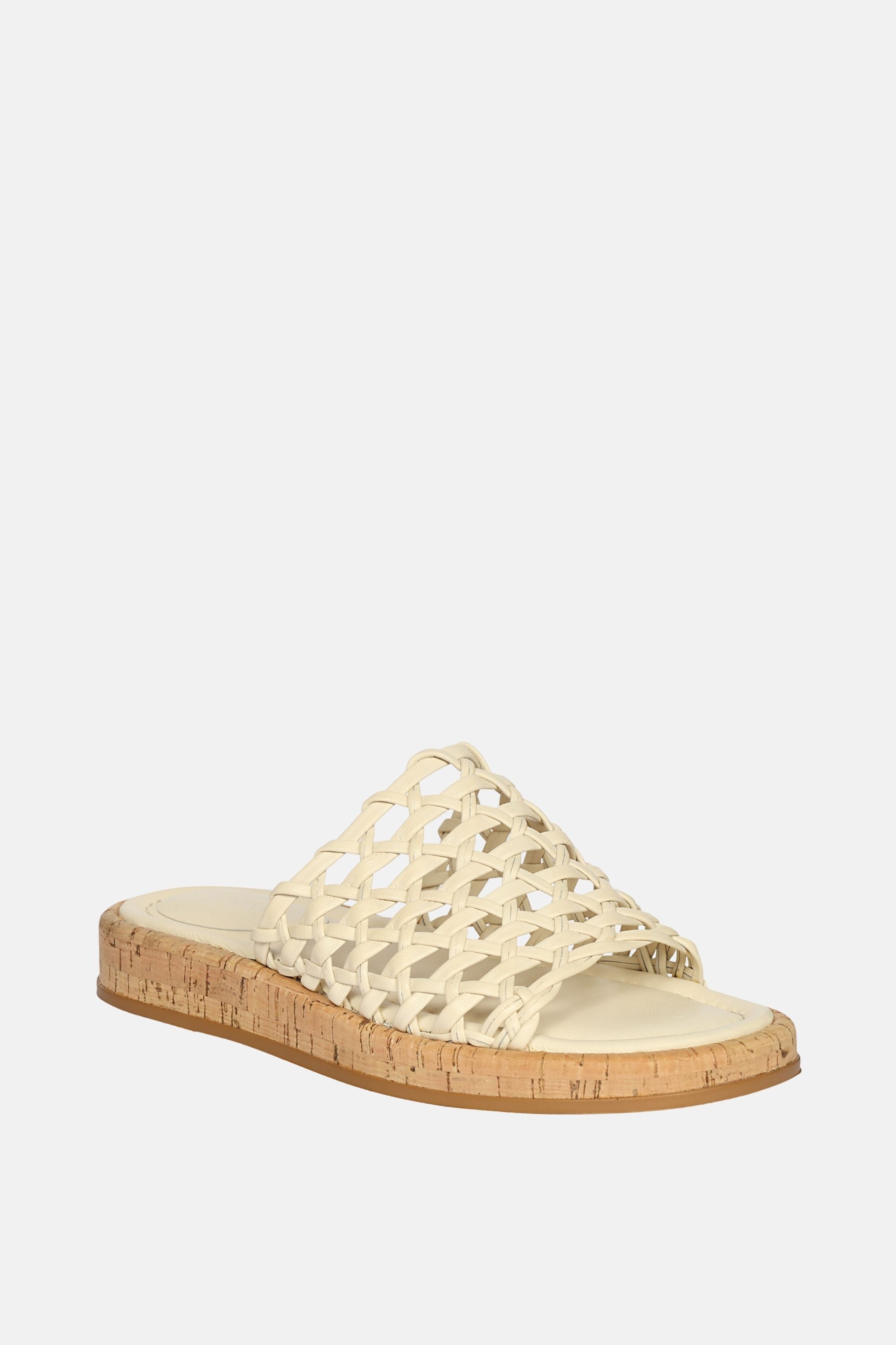 Jelavu -  Cloud Leather Woven Sandals -  Ivory Leather