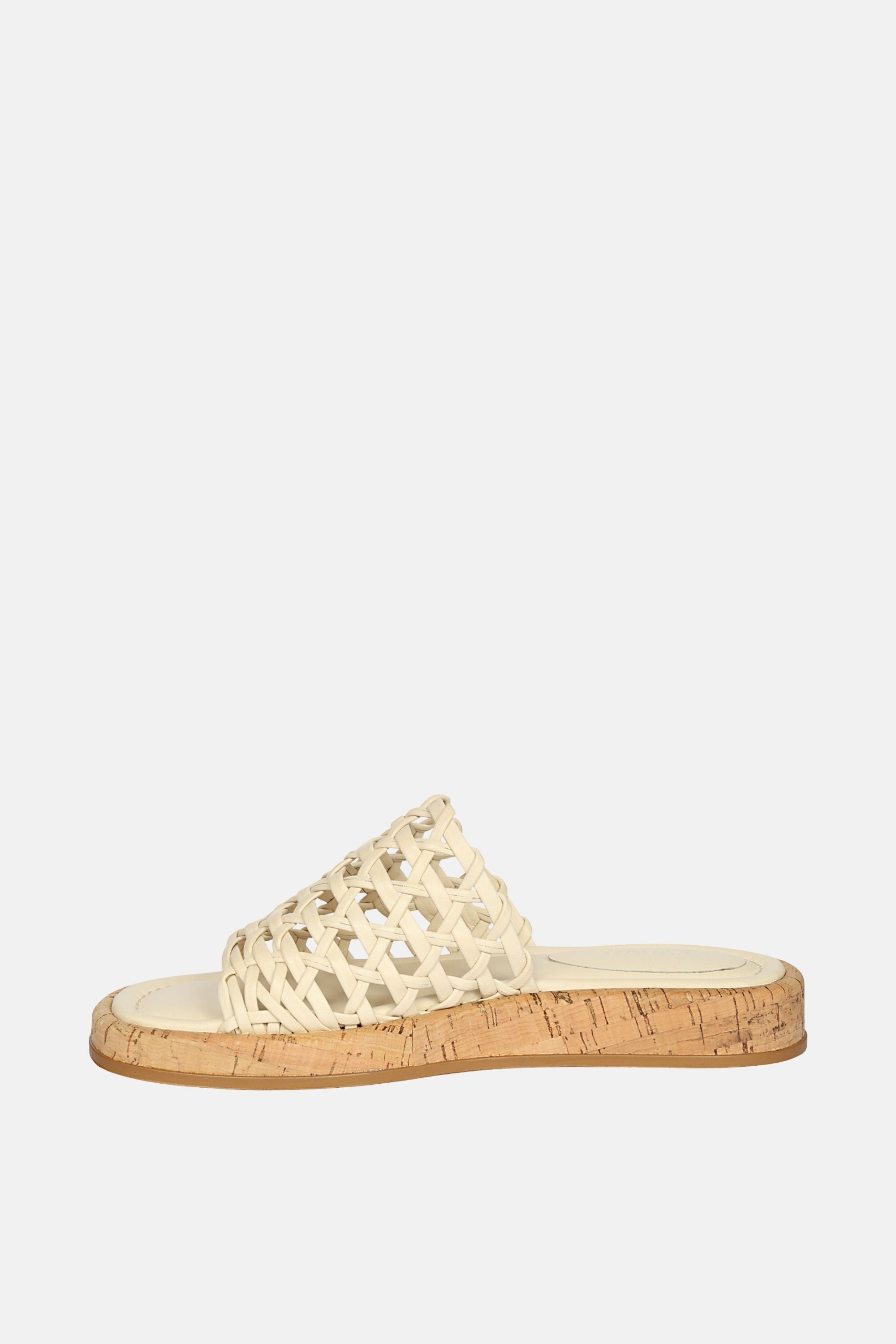 Jelavu -  Cloud Leather Woven Sandals -  Ivory Leather