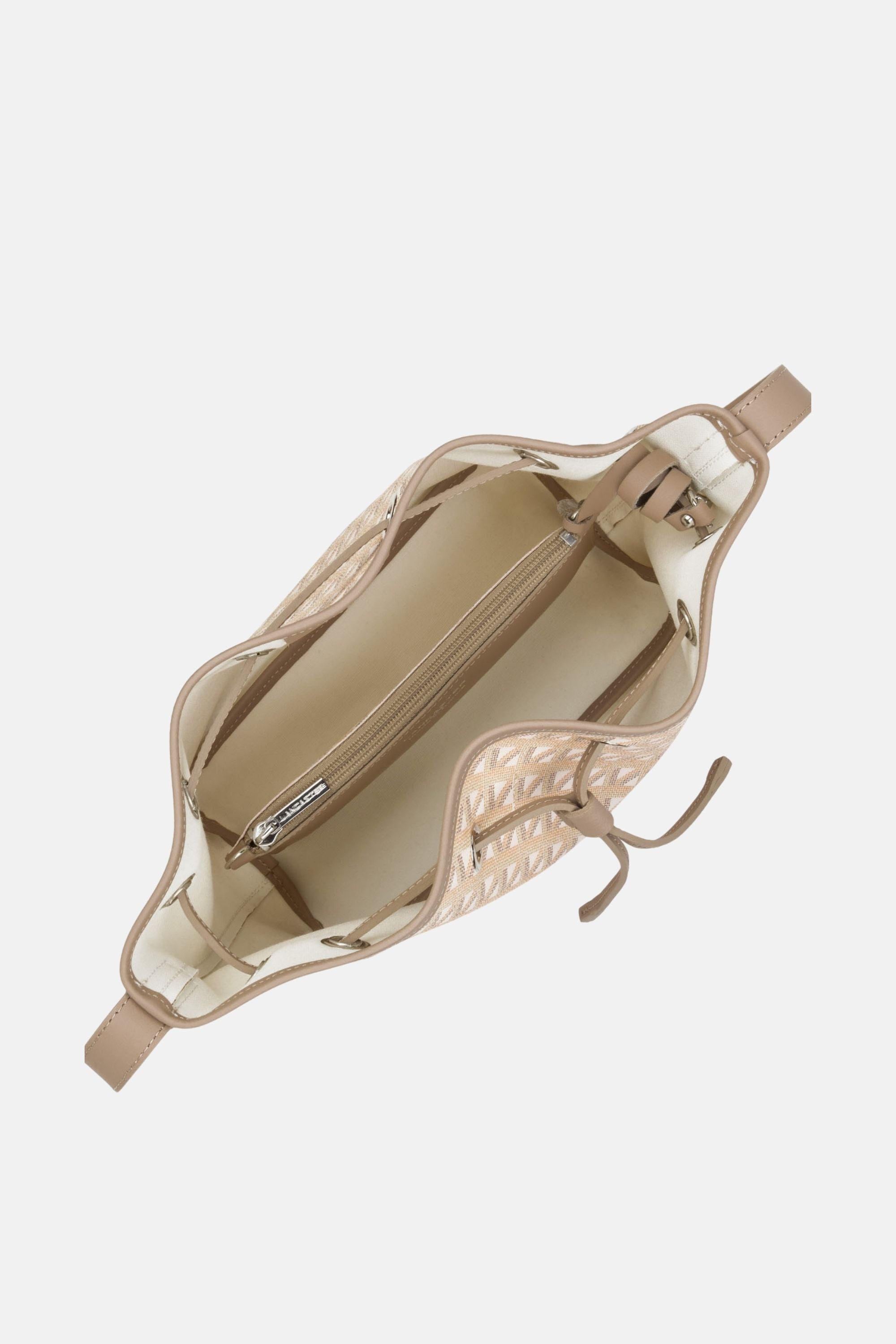 Lancaster Drawstring Bucket Bag Ikon Beige