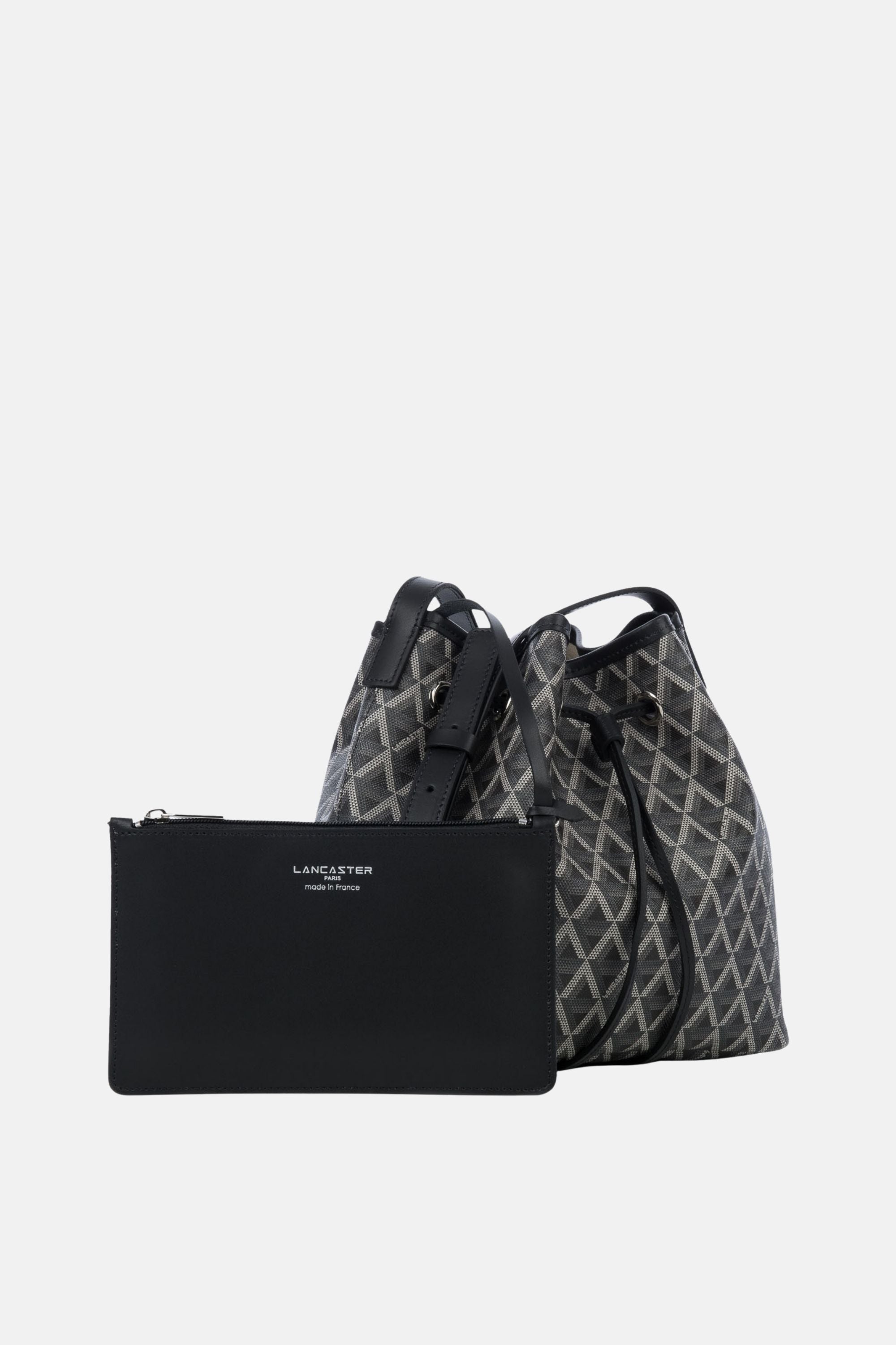 Lancaster Drawstring Bucket Bag Ikon Noir