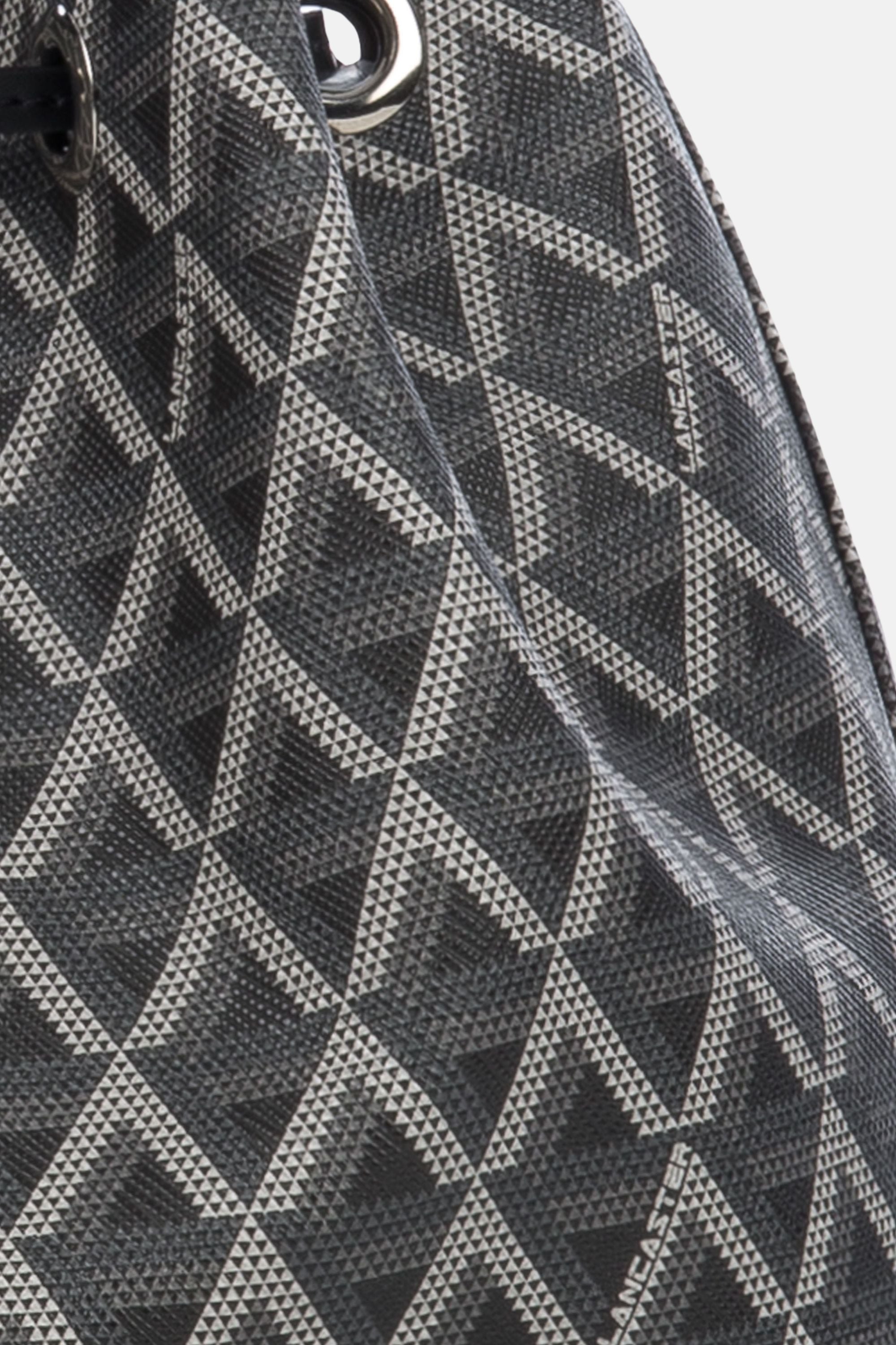 Lancaster Drawstring Bucket Bag Ikon Noir