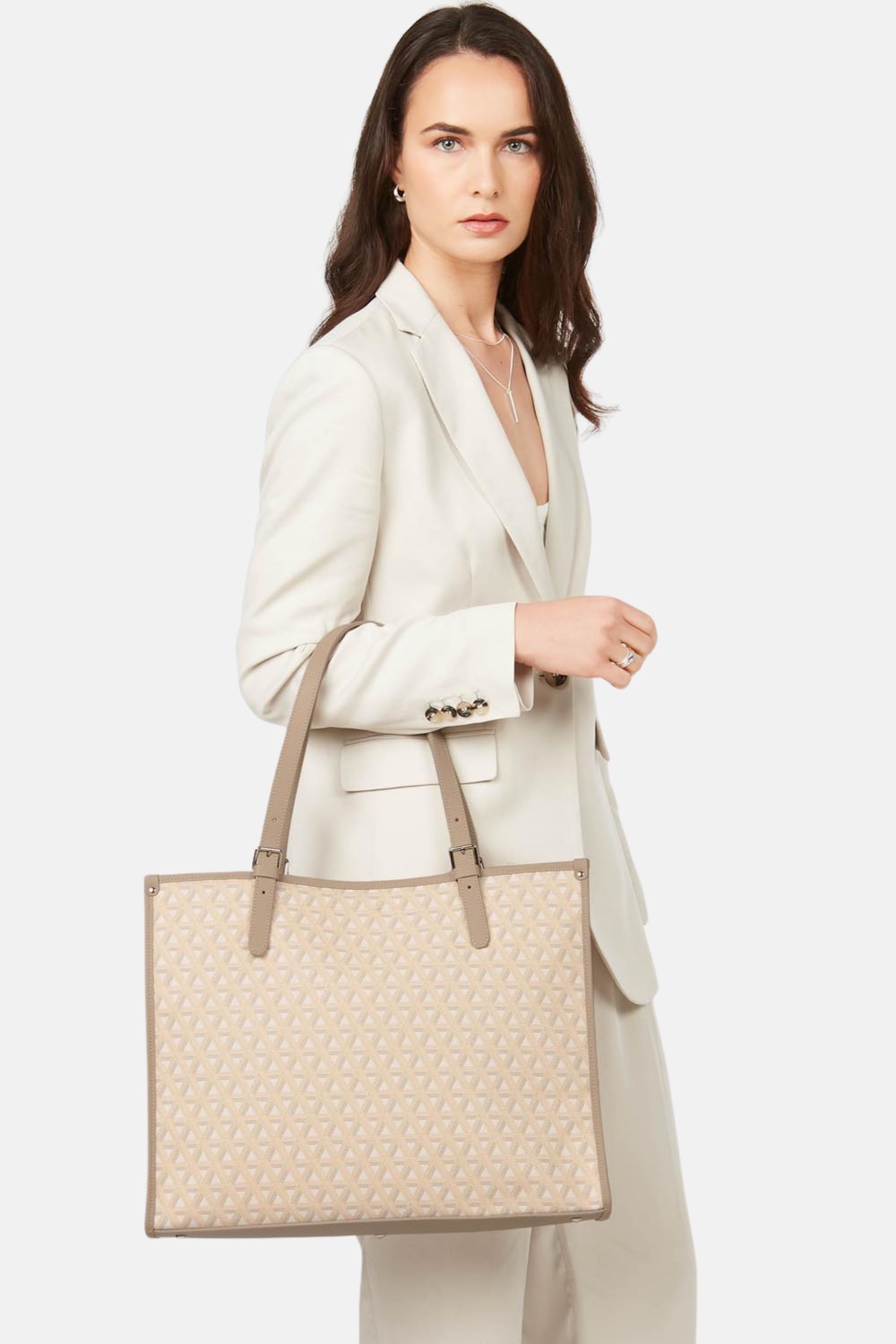Lancaster Shoulder Tote Bag L Ikon - Shoulder - Beige / One size