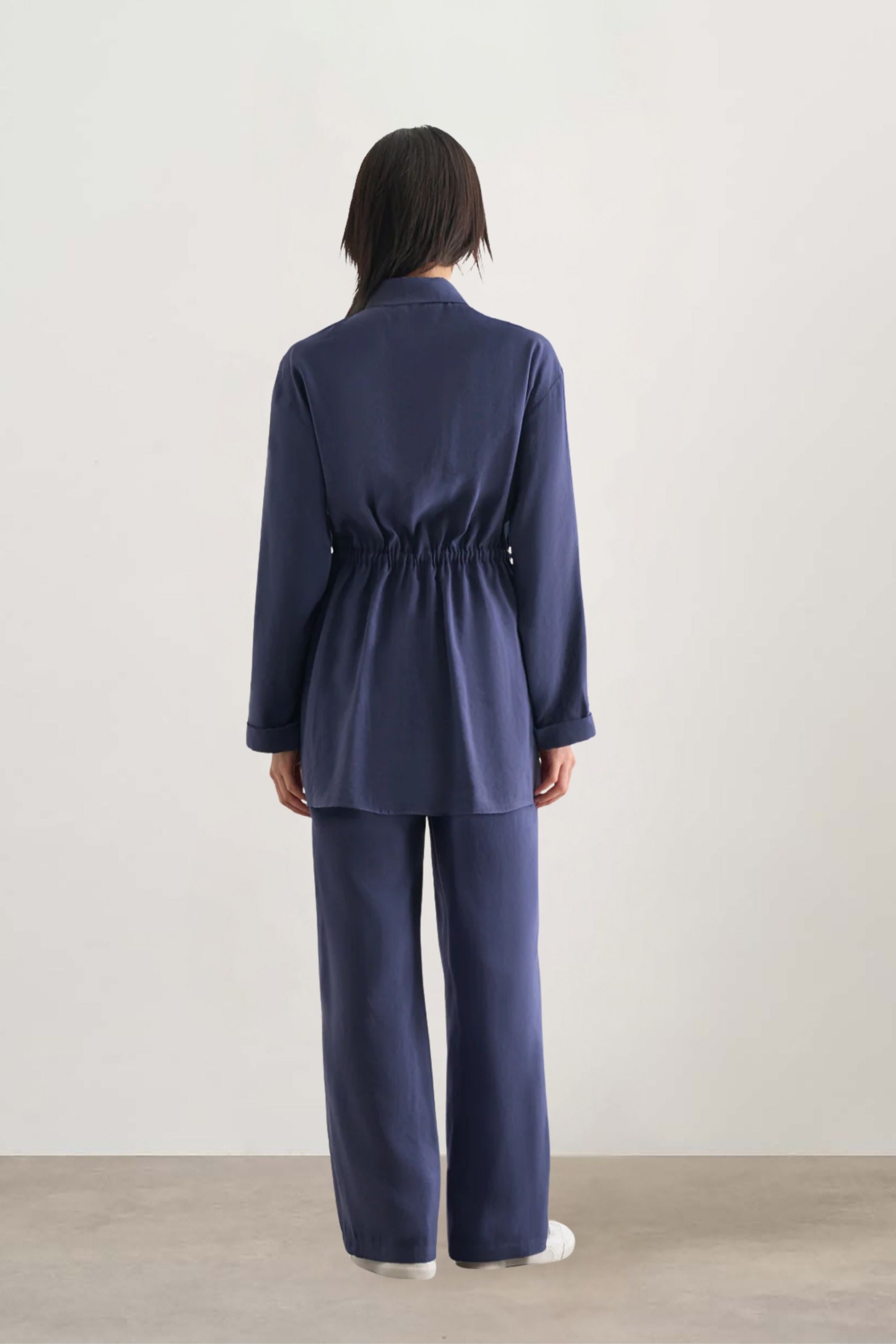 Mizalle Light Weight Cinch Waist Tunic