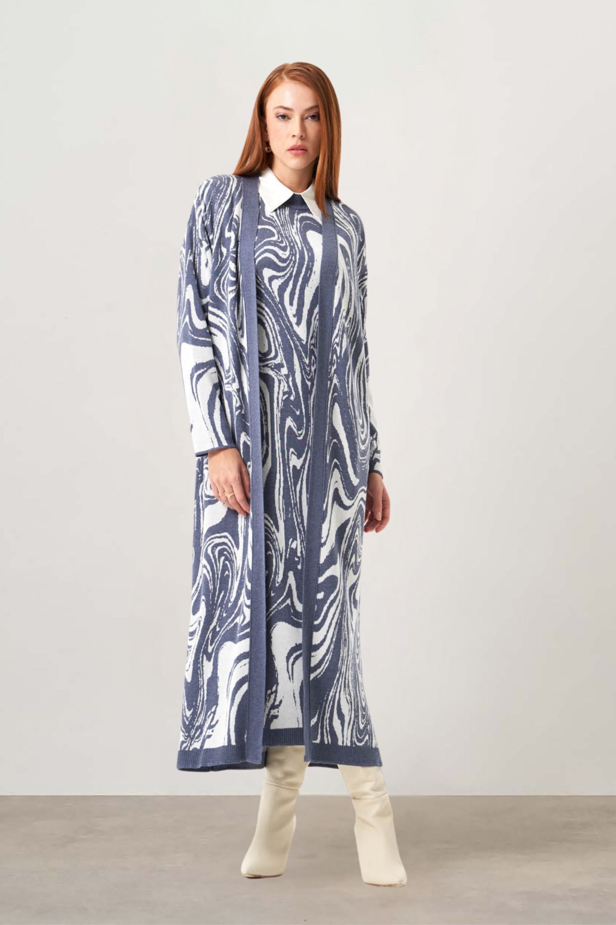 Mizalle - Cardigan Indigo Apparel