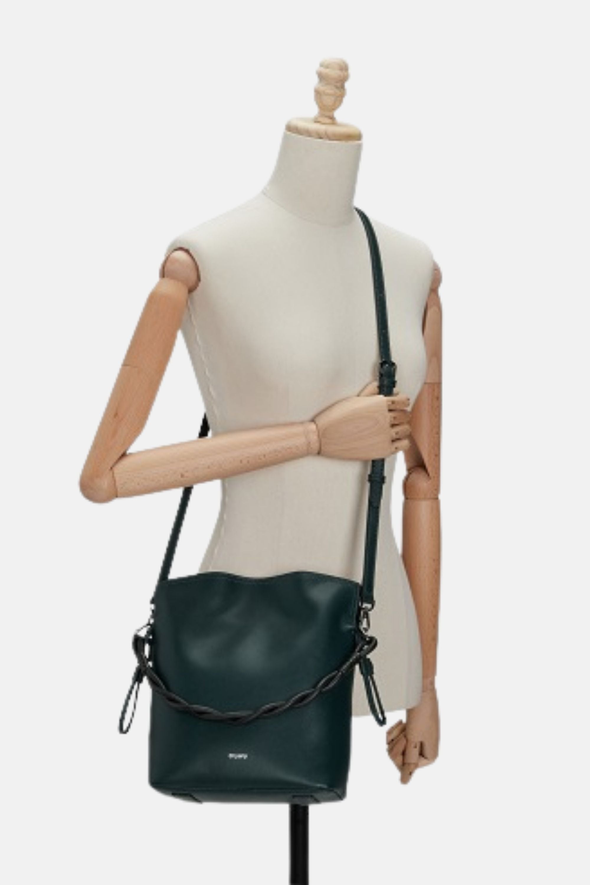 Oryany - Madeleine Bucket Medium Crossbody Handbags - Deep Green