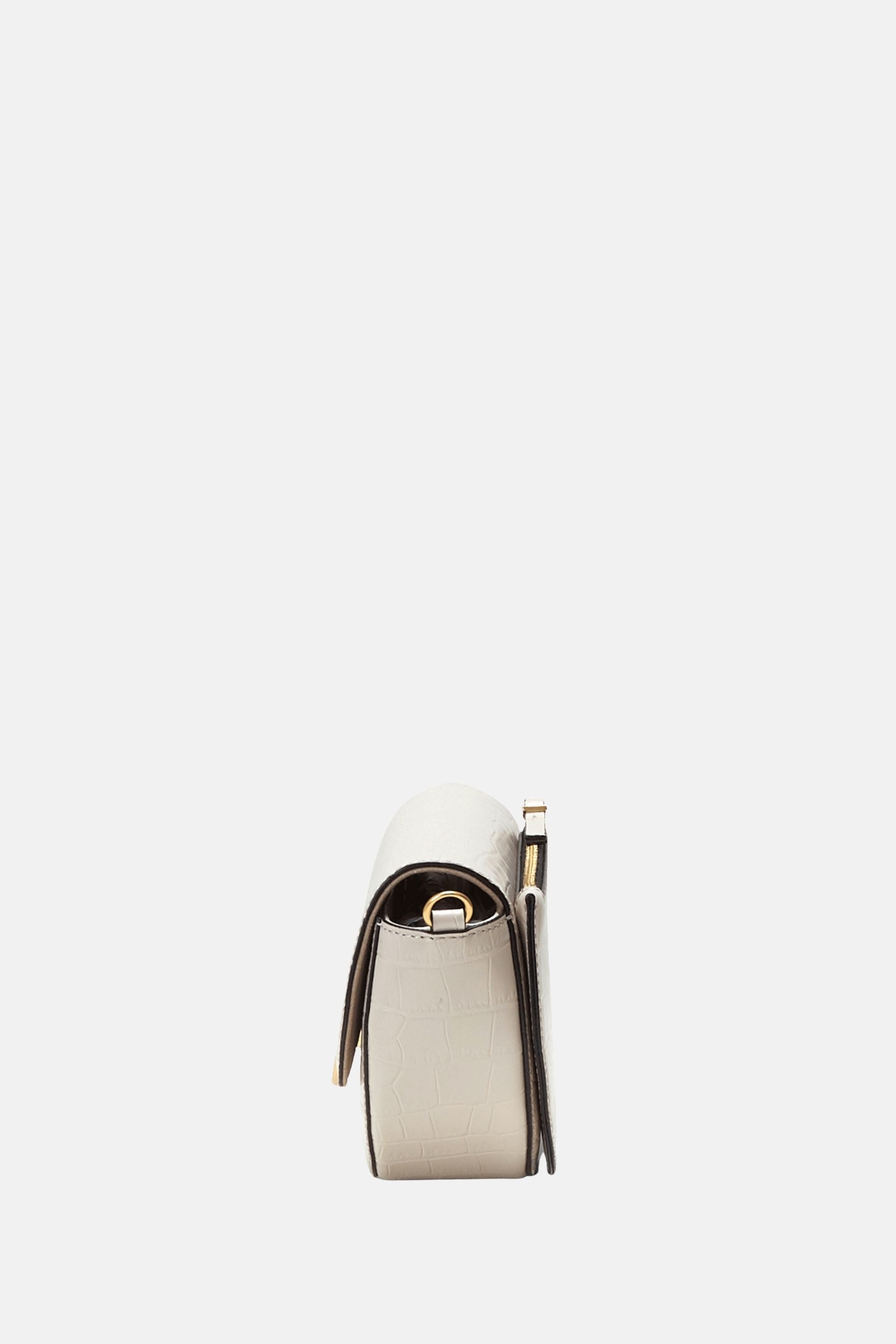 Oryany - Lottie Croco Saddle Crossbody - Small - Cream Leather
