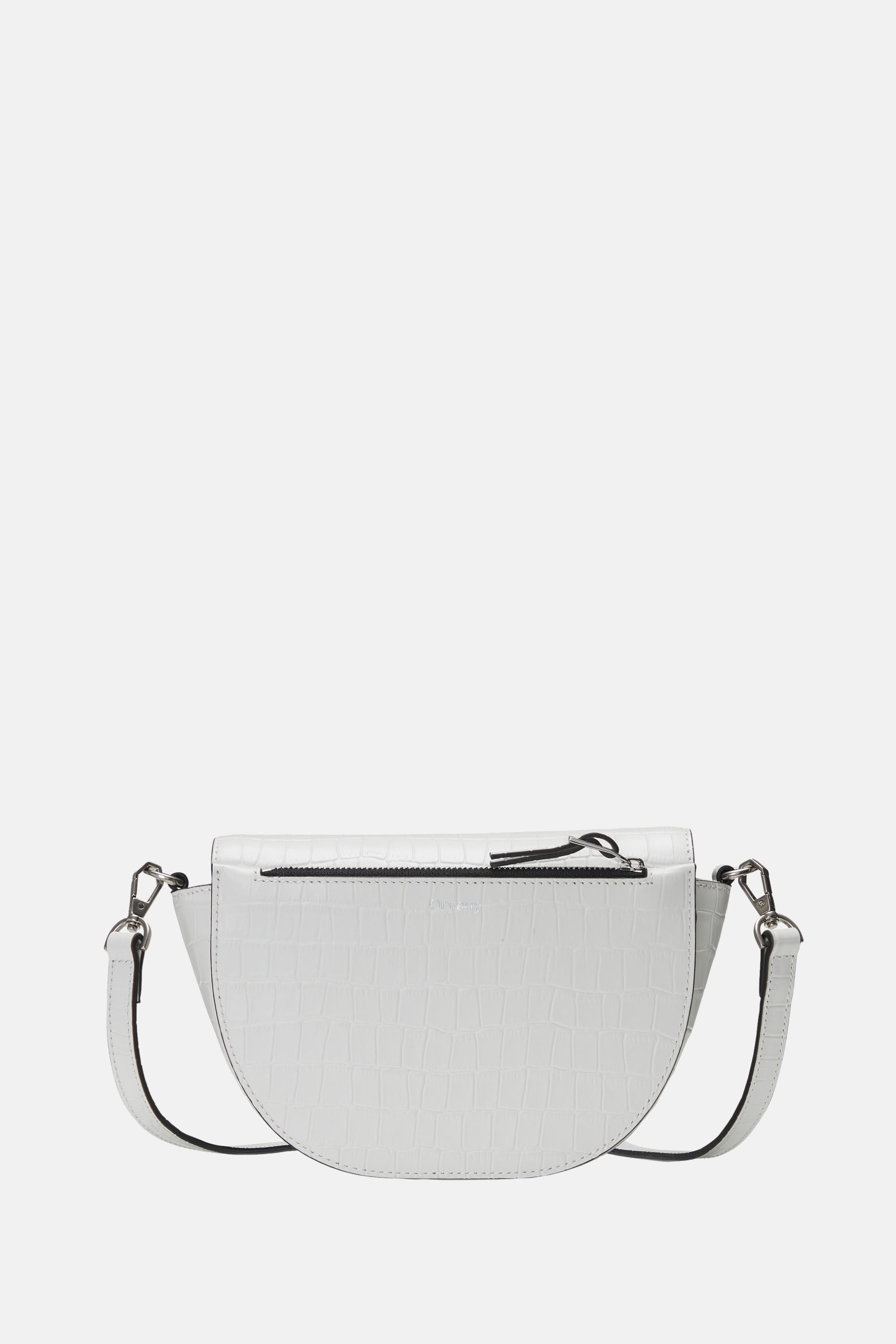 Oryany - Lottie Croco Saddle Crossbody - Small - Off White Leather