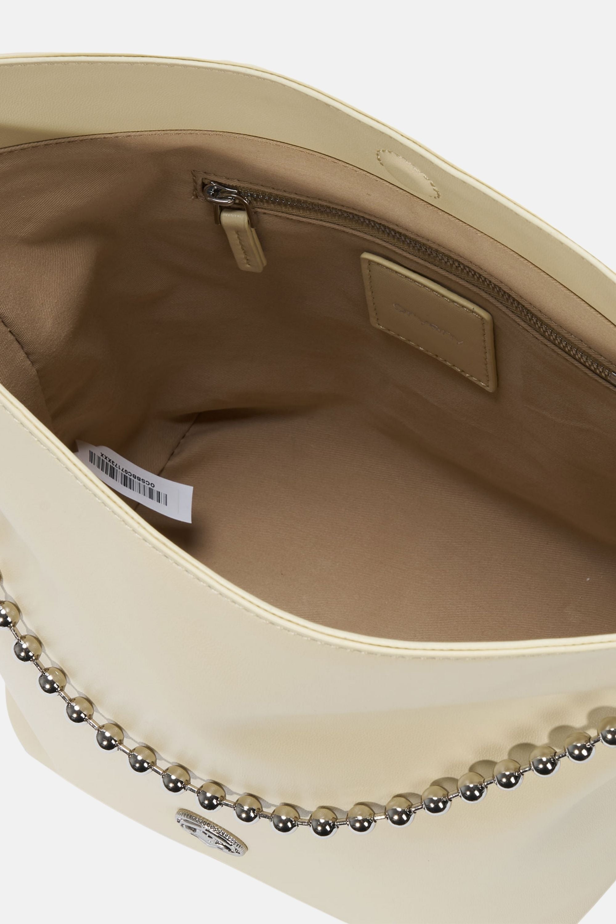 Oryany - Ball Chain Bucket Bag - Lemon Cream Leather