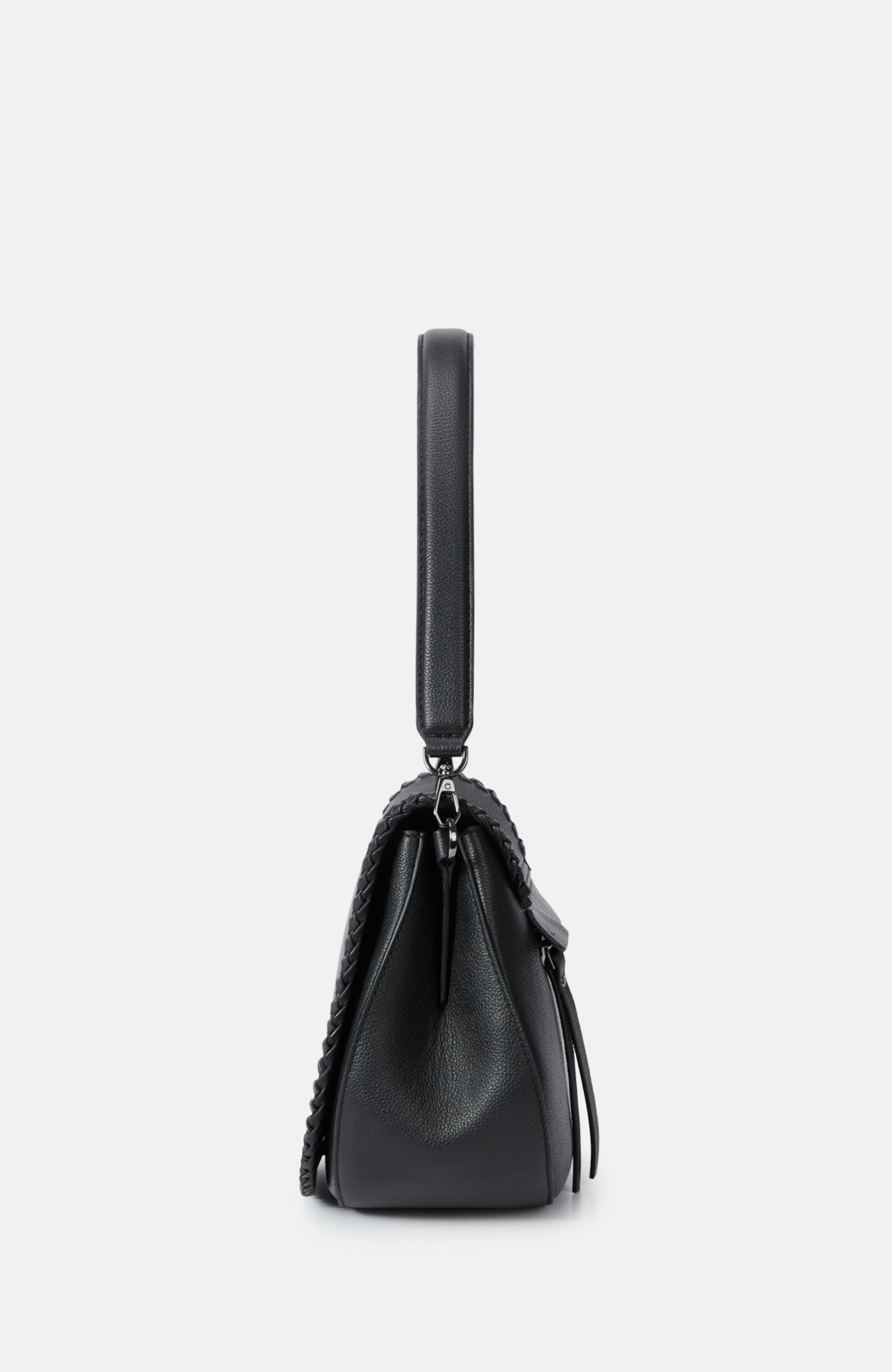 Oryany - Bentley Saddle Bag Medium - Black Leather