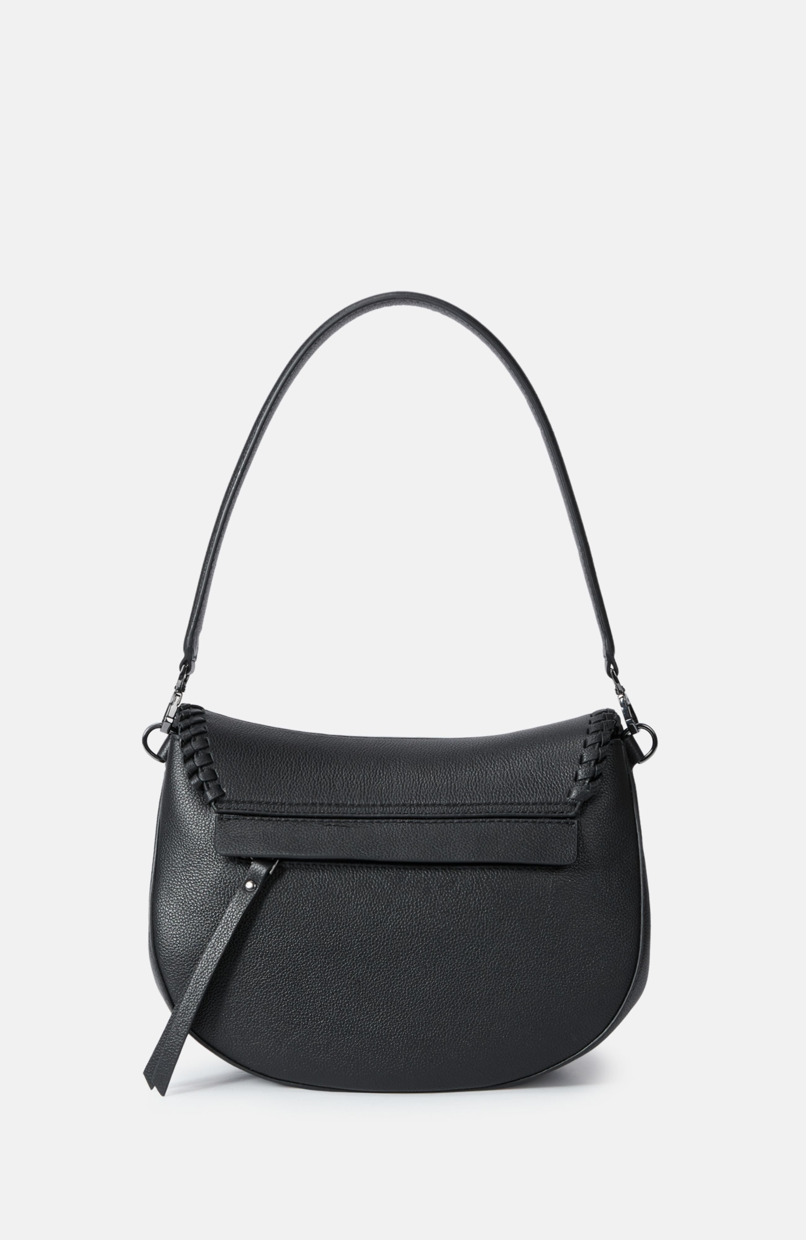 Oryany - Bentley Saddle Bag Medium - Black Leather