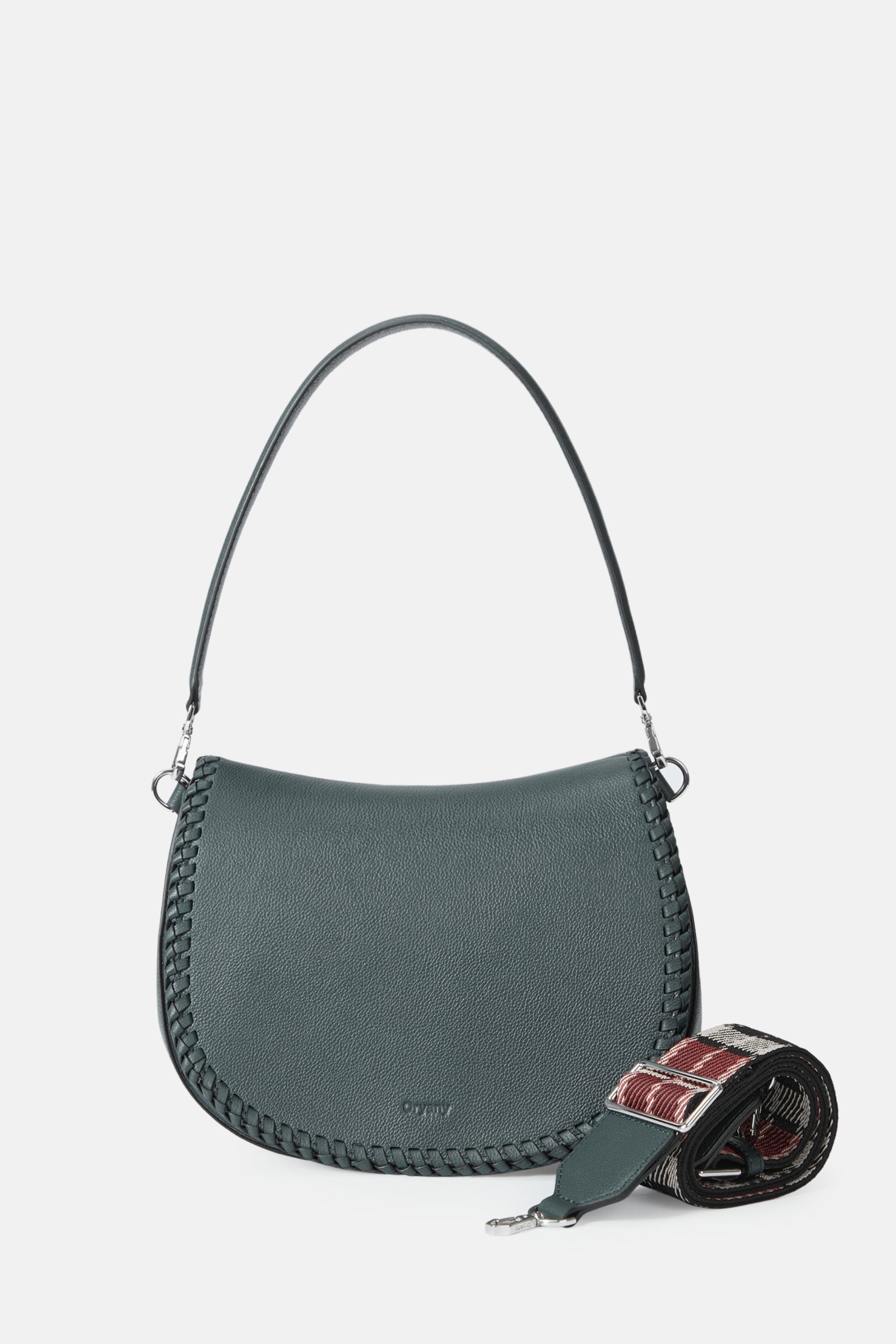 Oryany - Bentley Saddle Bag Medium - Deep Green Leather