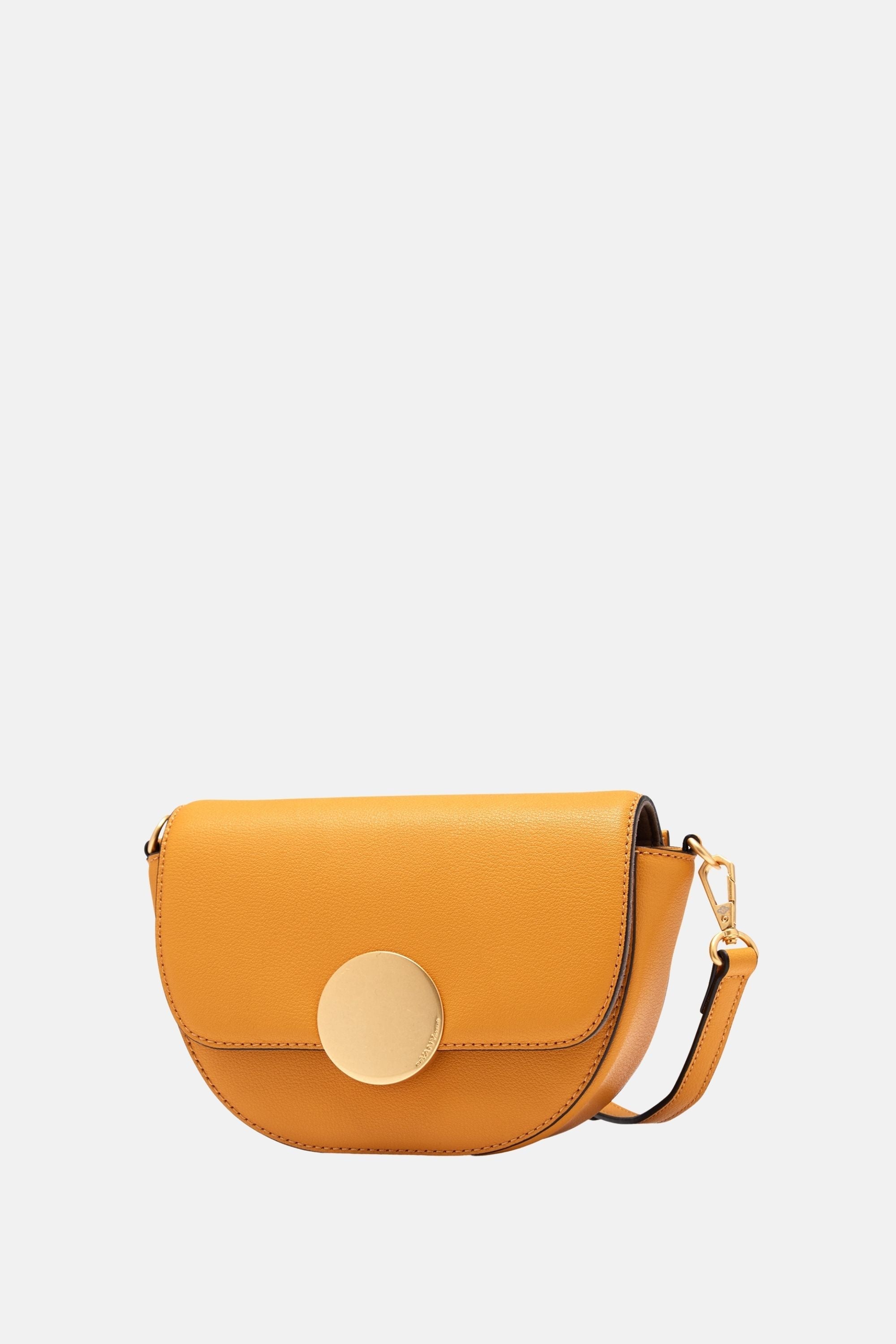 Oryany - Lottie Saddle Crossbody Small Handbags - Yellow Leather