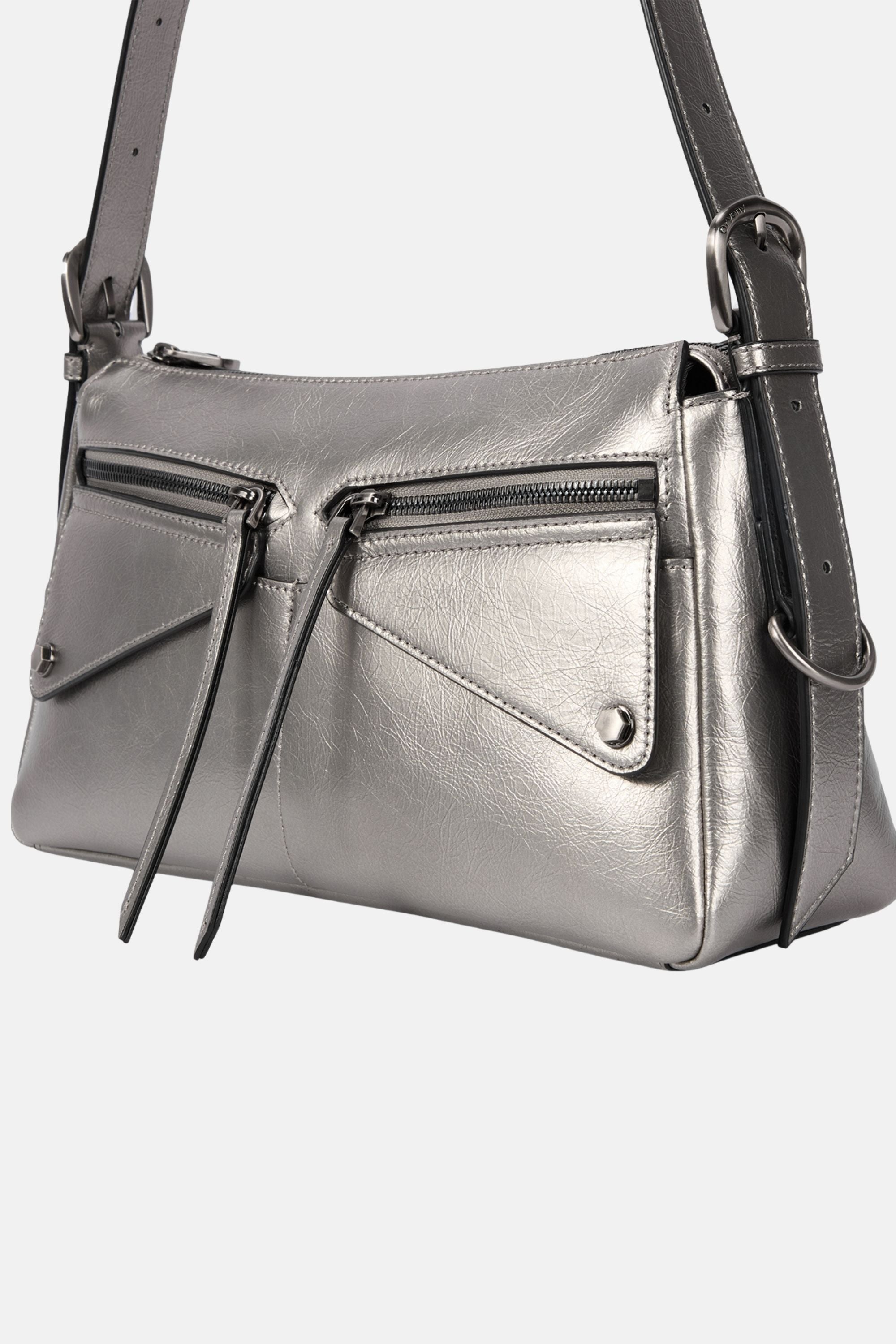 Oryany - Moto Shoulder Medium Should Bag Handbags - Pewter