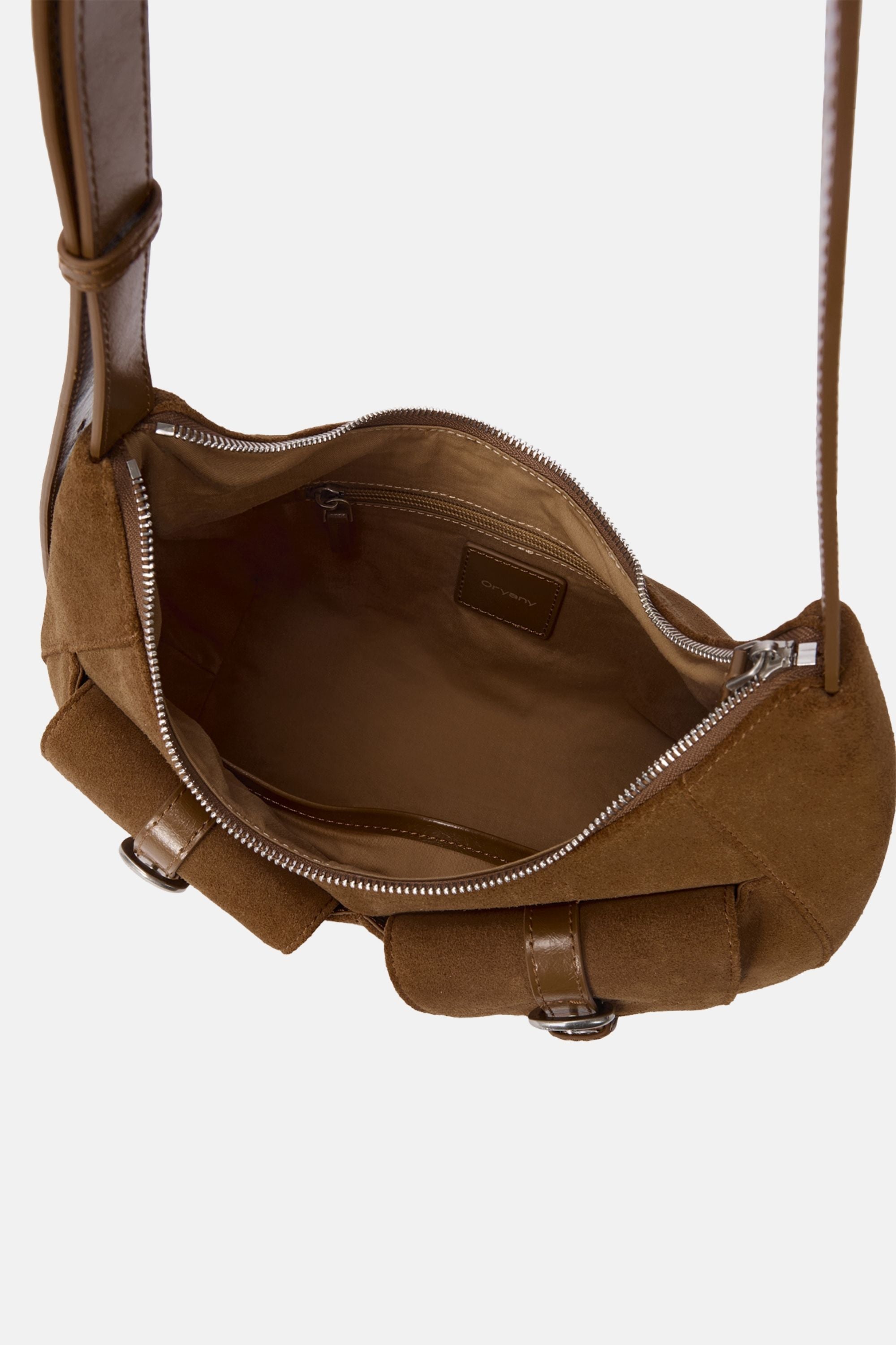 Oryany - Rodeo Shoulder - Medium Shoulder Bag - Camel Brown Suede