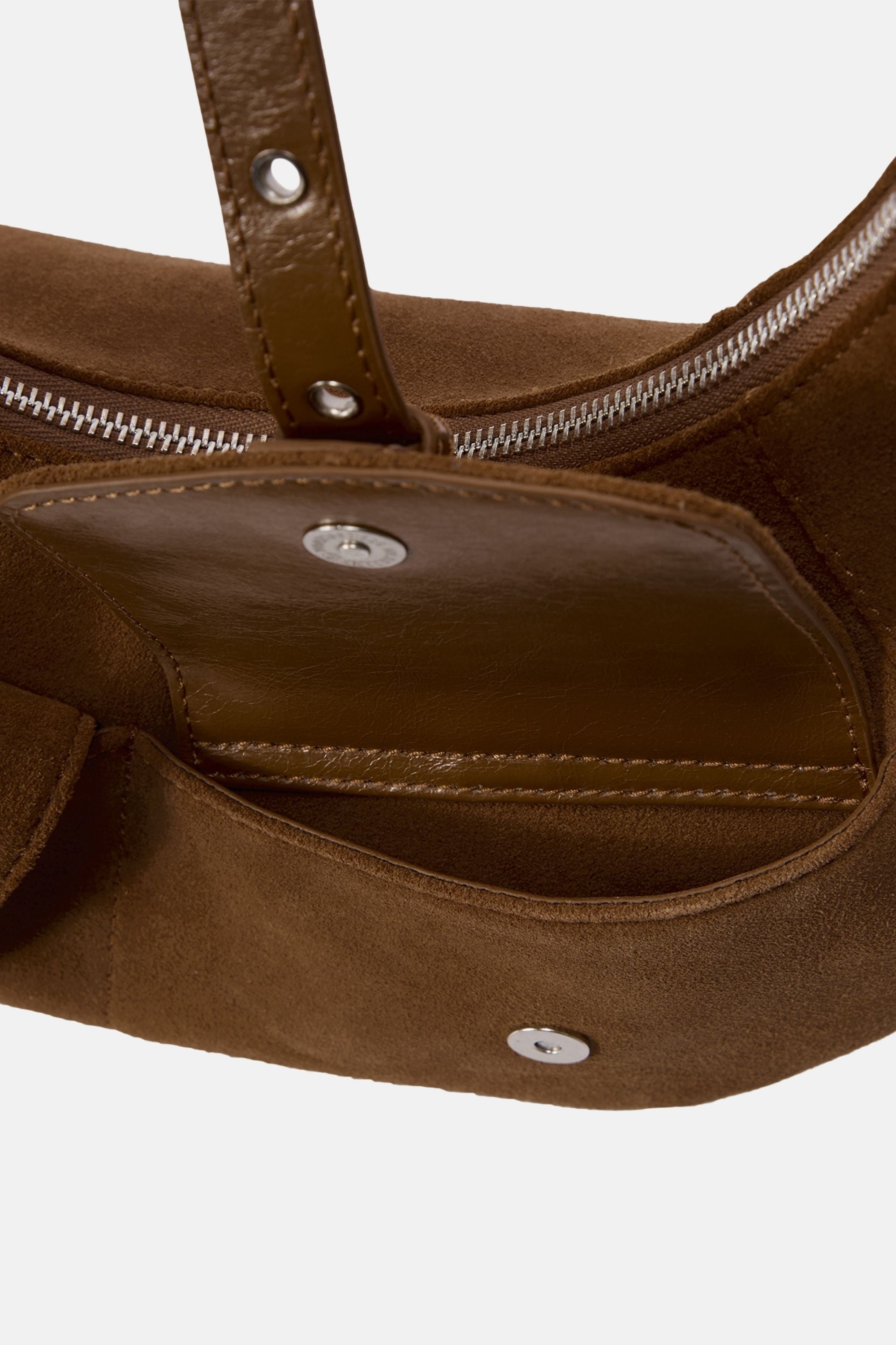 Oryany - Rodeo Shoulder - Medium Shoulder Bag - Camel Brown Suede