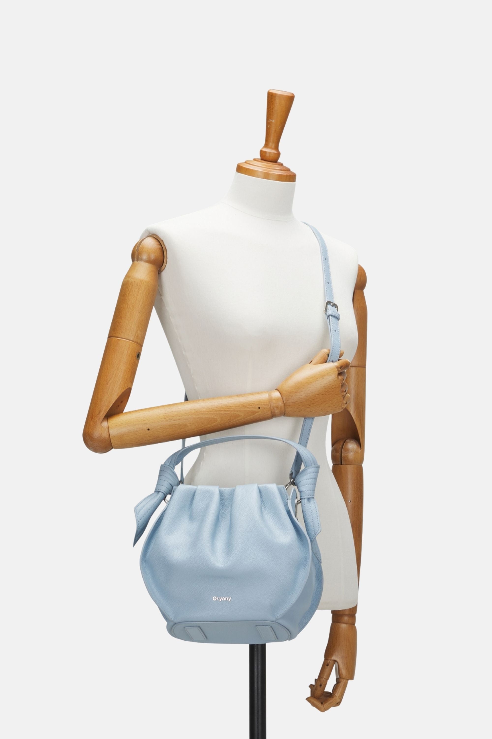 Oryany - Selena Bucket Bag - Medium Crossbody - Space Blue Leather