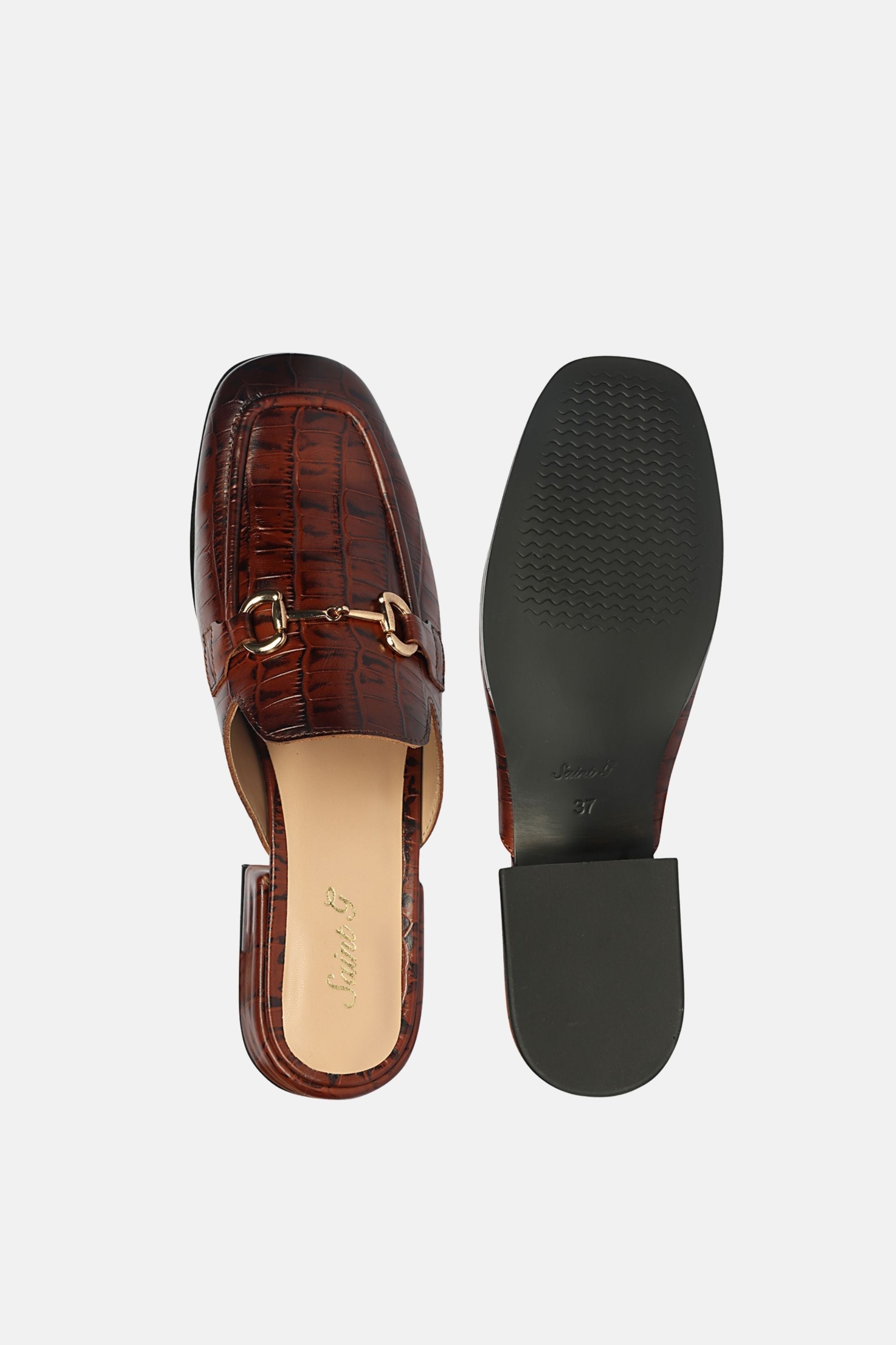 Saint G - Savannah Croco - Heeled Mule