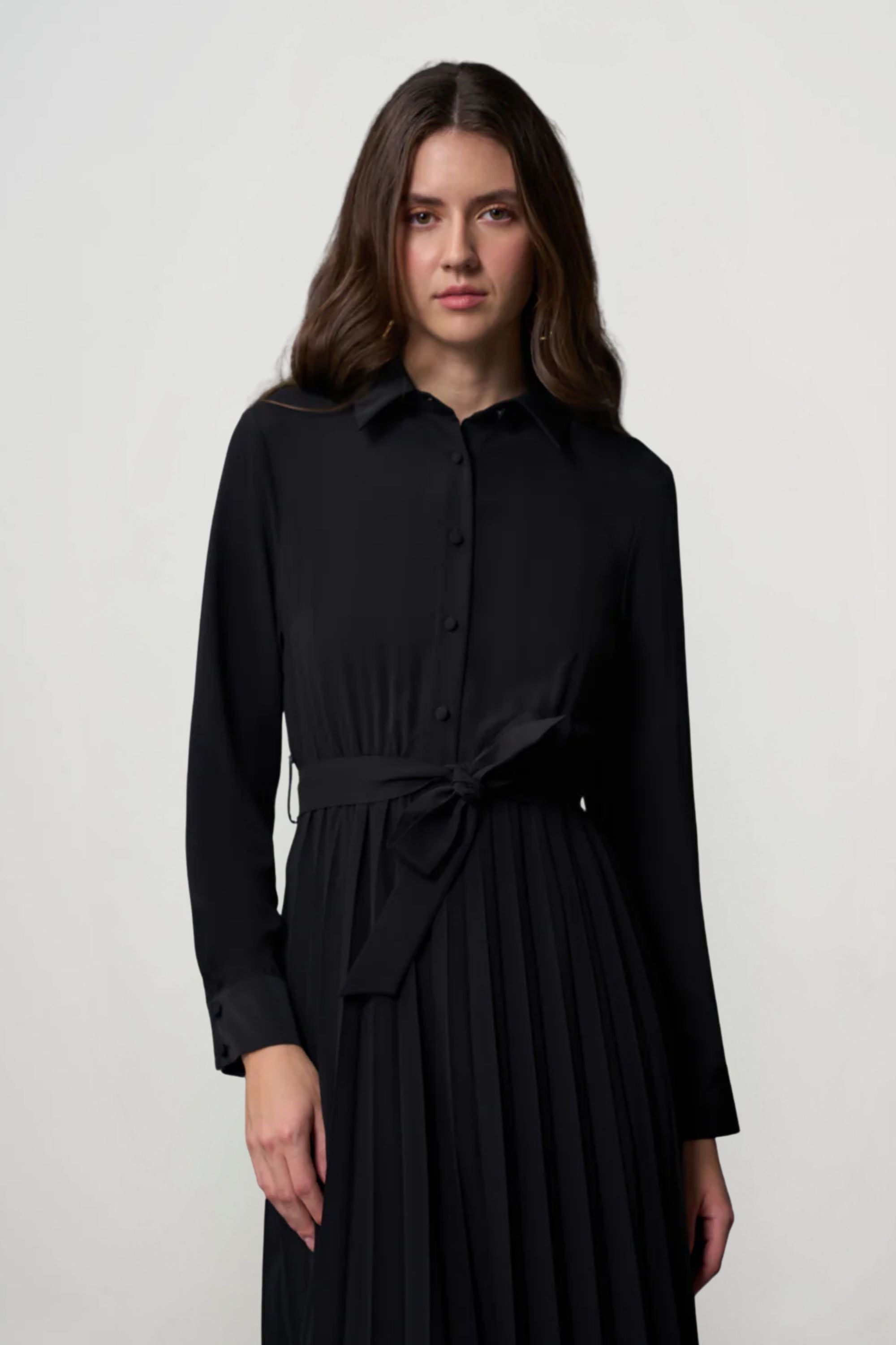 Mizalle Shirt Dress With Pleated Skirt