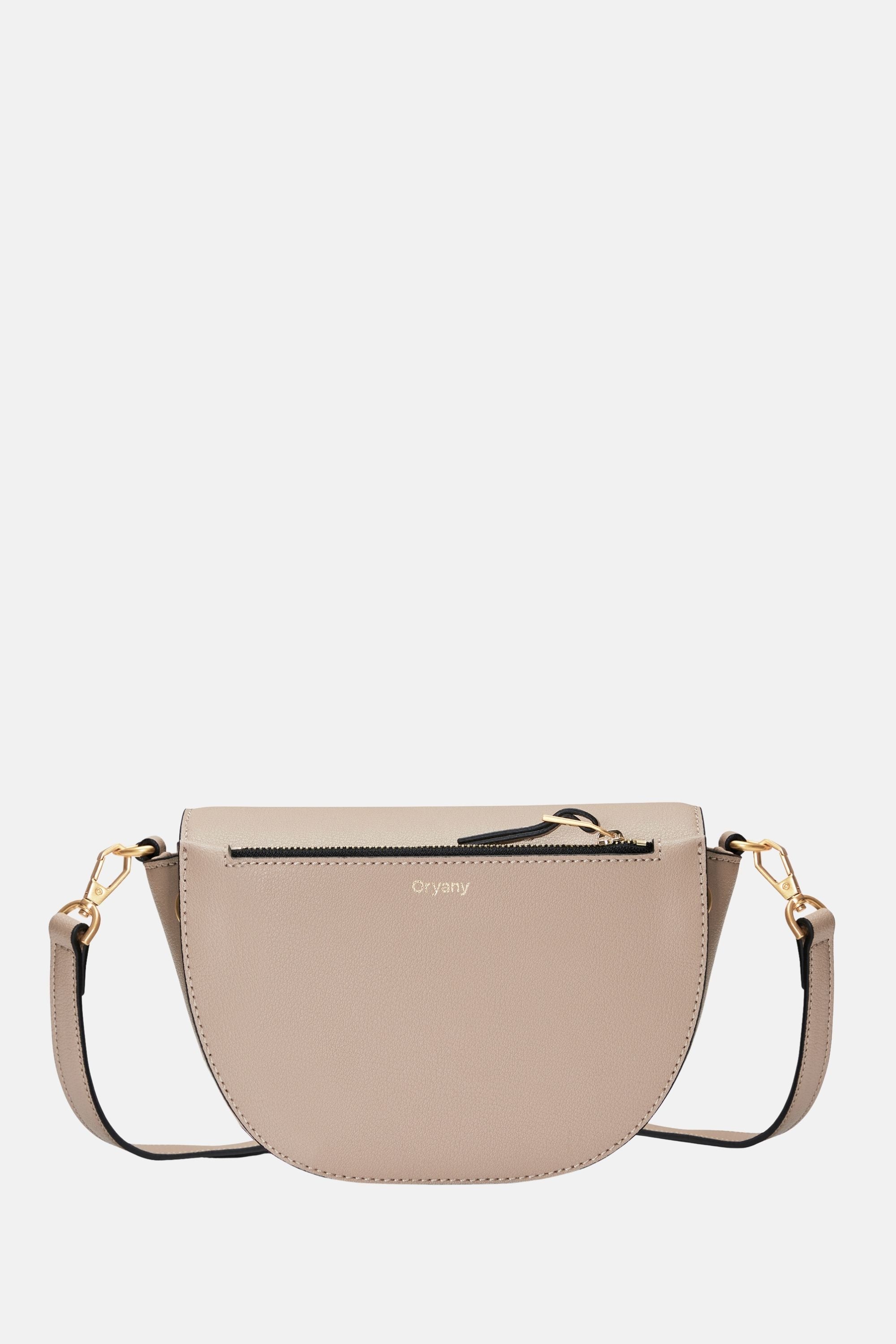 Oryany - Lottie Saddle Crossbody Small Handbags - Taupe Leather
