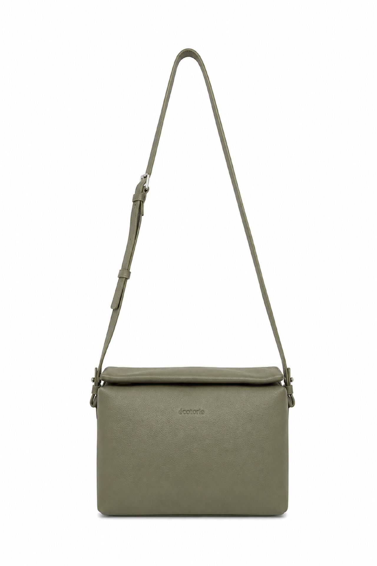 Ecotorie Agnes Leather Crossbody Bag Dark Moss